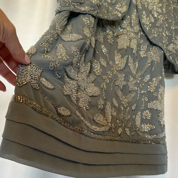 New NWT Lane Bryant Twinset Cardigan Tank Top Beaded Embellishment Blue 14 16 - Picture 4 of 16